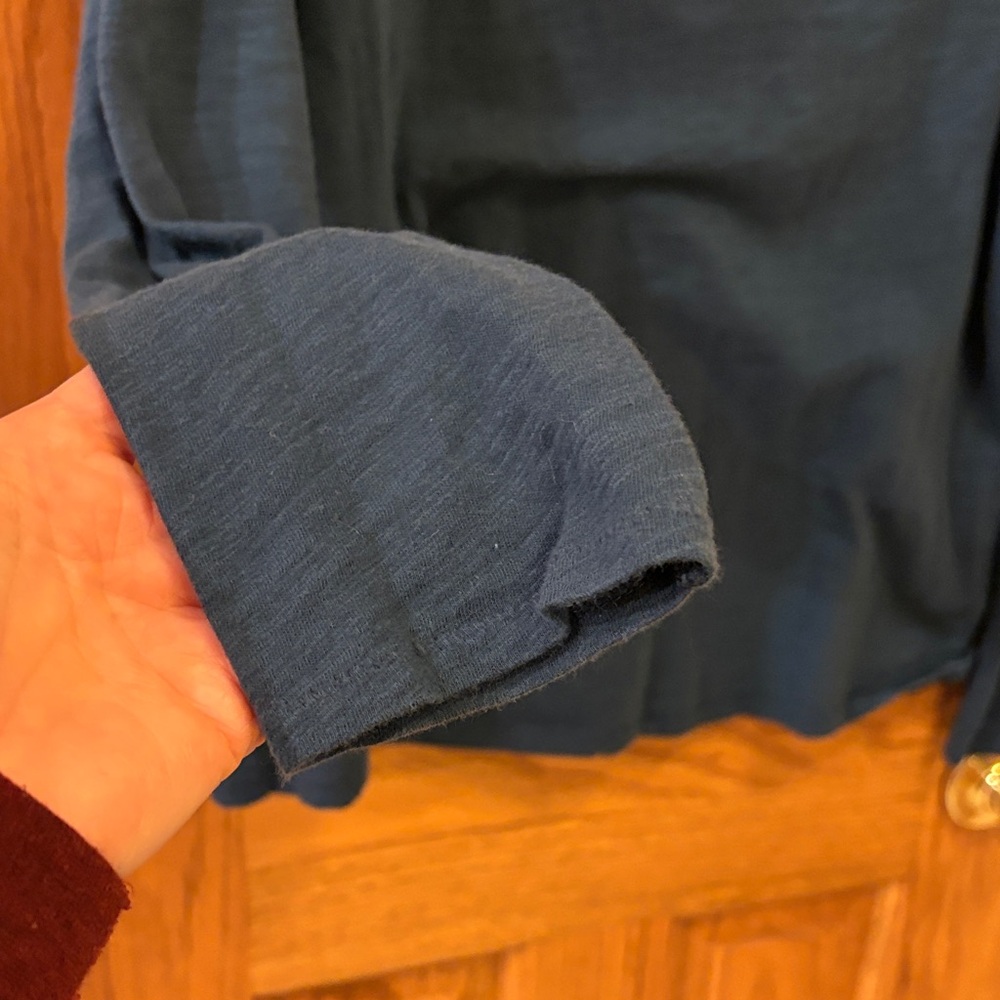 Old Navy Deep Teal Long Sleeve Everywear T-Shirt - Picture 8 of 9